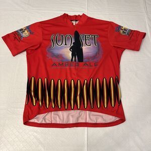 Canari Sunset Amber Ale Oggi's Pizza-Brewery Surfboards Cycling Jersey Mens XL